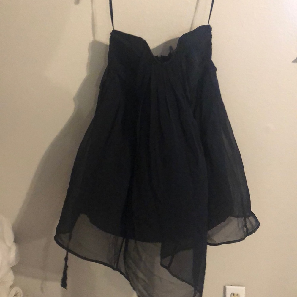 Flowy Black Dress off the shoulders